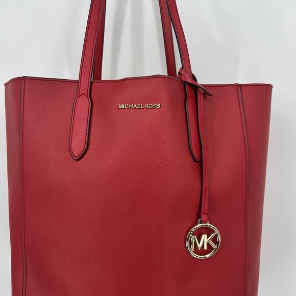 Michael Kors Sinclair Red Large Leather Tote Bag - Picture 3 of 7